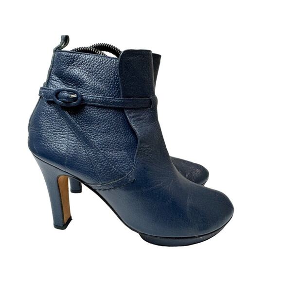 Repetto Blue Avant Garde Leather Platform Buckle Booties EU 38 (US7.5)‎ - Picture 1 of 6